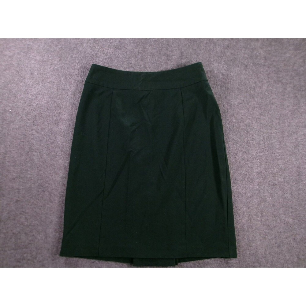 New York Company Skirt Womens 4 Pencil Knee Length Stretch Back Vent Green